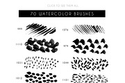 70 Patterns Watercolor Brushes, a Brush Add-On by JuliyArt (Thumbnail 6 of 6)
