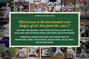 2000's Pro Baseball Card Templates