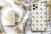 Tangerines Watercolor collection, a Decorative Illustration by SashaKondr (Thumbnail 3 of 14)