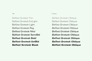 Belfast Grotesk Grotesque Font