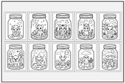 Wild Animal in a Jar Coloring Pages, an Animal Illustration by Lamia Emad (Thumbnail 3 of 5)