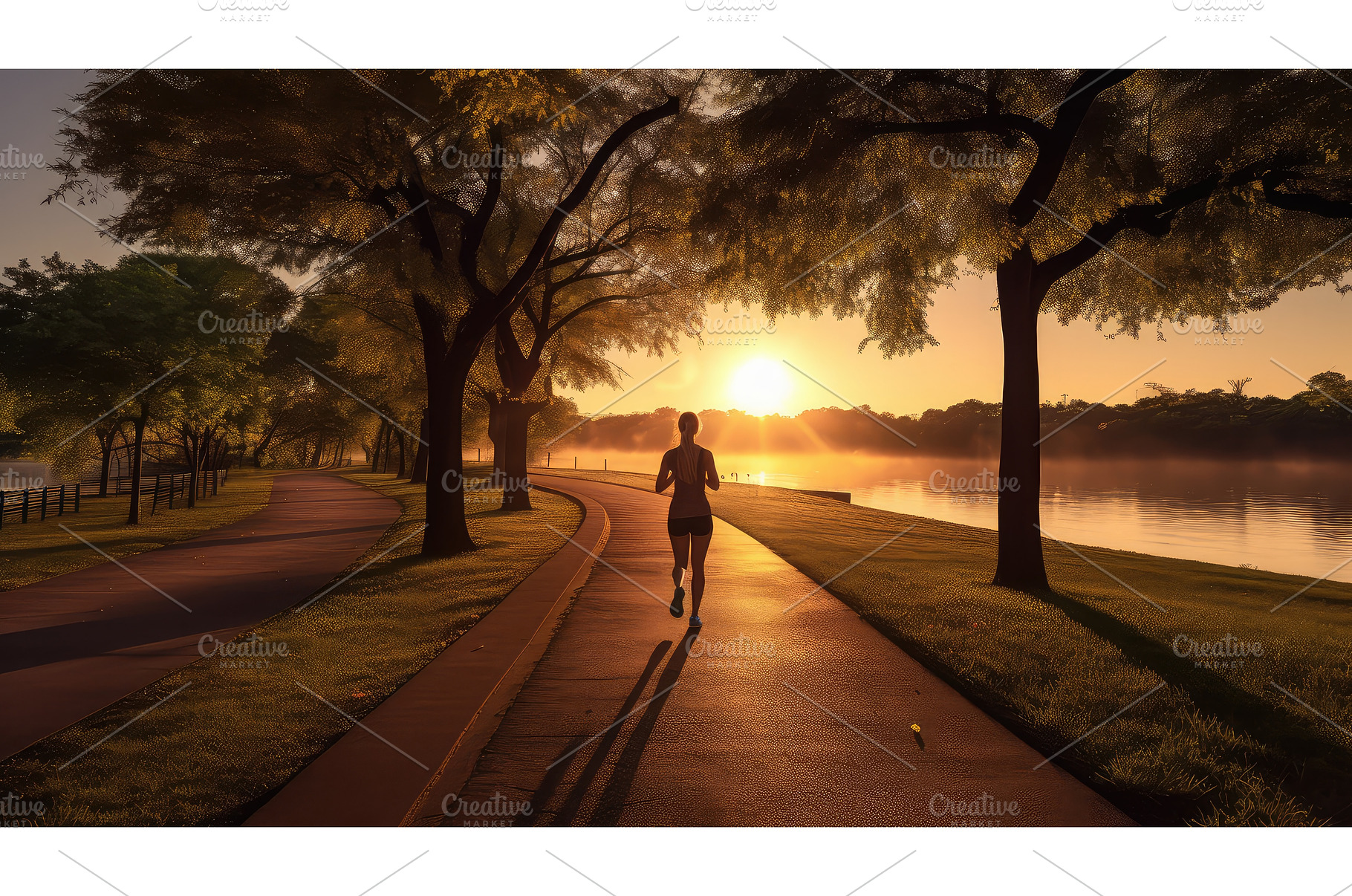 health morning workout ai generated, a Sports & Recreation Photo by pikepicture