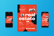 Red Swiss Real Estate Flyer Set, a Flyer Template by Aiyari Graphic (Thumbnail 1 of 3)