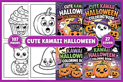 Cute Kawaii Halloween Coloring Book, a Seasonal Illustration by Design Station (Thumbnail 1 of 3)