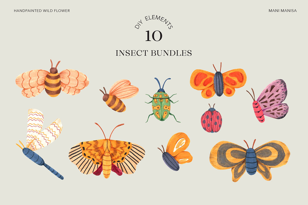 Flowers Bundle - 3 collections, an Illustration by Manimanisa (Photo 9 of 16)