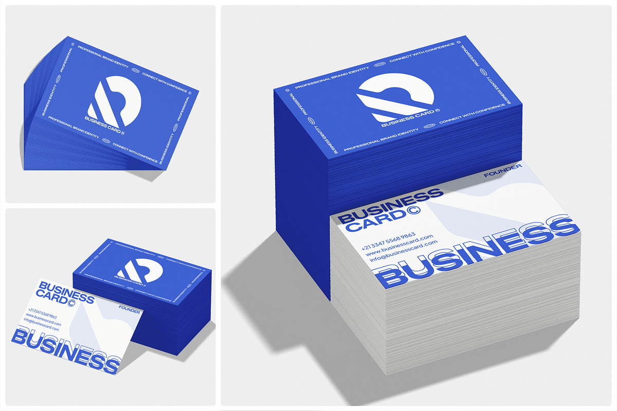 Stacked Business Card Mockup, a Merchandise Mockup by Unerispace (Photo 1 of 5)