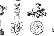 Vintage Science Space Icon Set, an Object Graphic by RT Studio (Thumbnail 3 of 4)