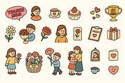 Mother's Day - 300+ Elements & Font, a Graphic by Ckybe's Corner (Thumbnail 7 of 12)