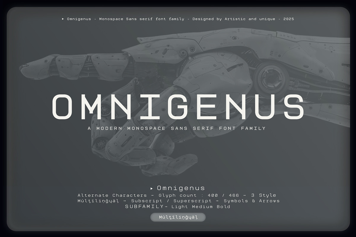 Omnigenus - Monospace Sans serif, a Sans Serif Font by Artistic & Unique (Photo 2 of 15)