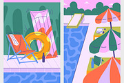 Summer Time Pool Illustration Sets, a Seasonal Illustration by Gumico Studio. (Thumbnail 3 of 3)