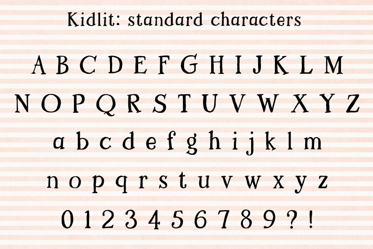 Kidlit: a fun serif font! preview 2