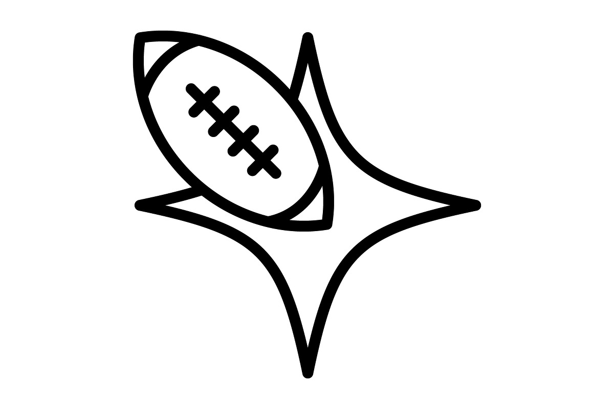 Football icon, an Outline Icon by Sumberpangan