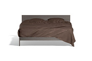 Brown Wooden Double Bed 3D Model, an Object 3D Model by rebrandy (Thumbnail 3 of 10)