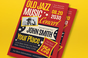 Old Jazz Music Concert Flyer Set, a Flyer Template by graphicook (Thumbnail 2 of 3)