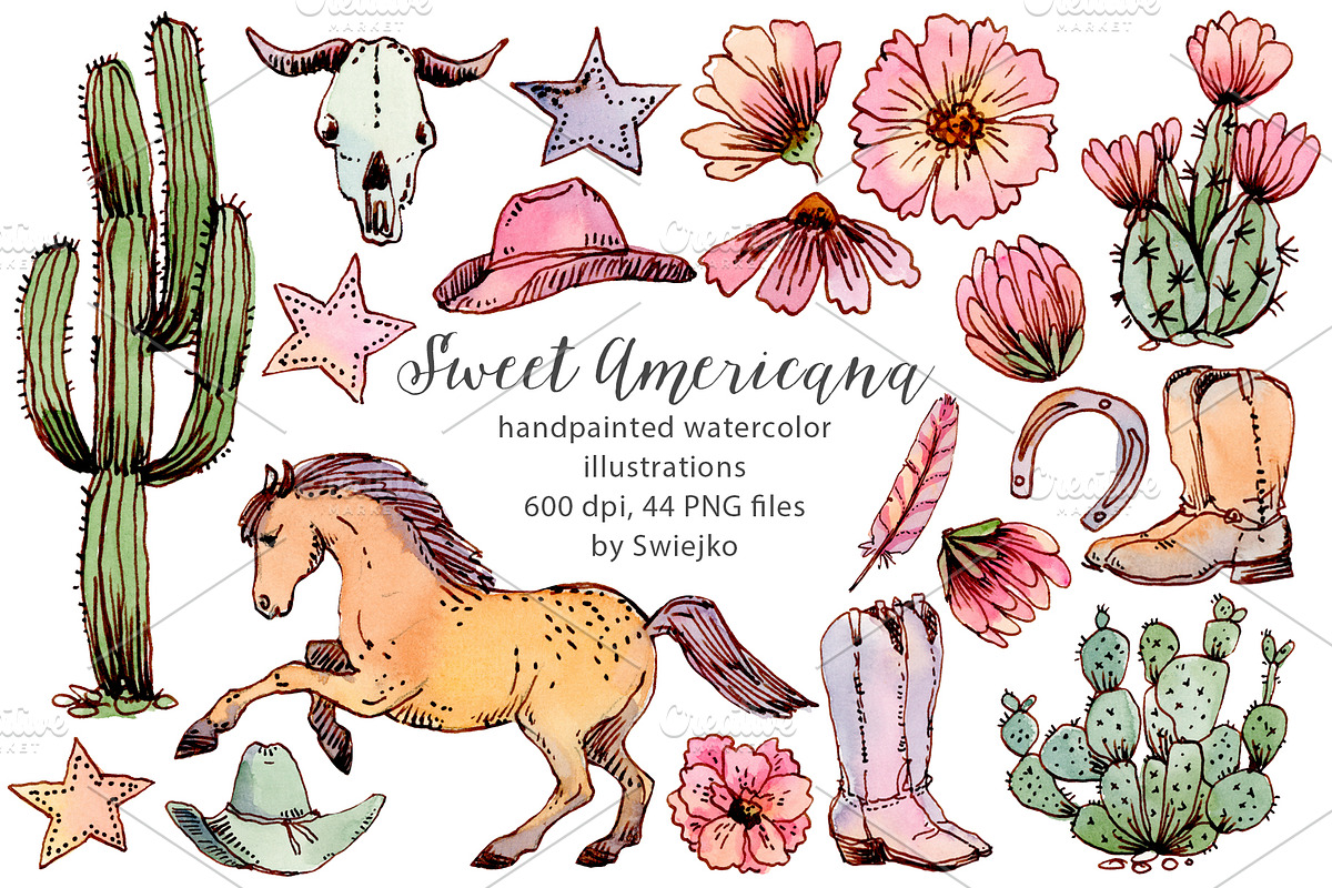 Cowgirl Clipart, Cute Western Girl, an Object Illustration by swiejko (Photo 1 of 8)