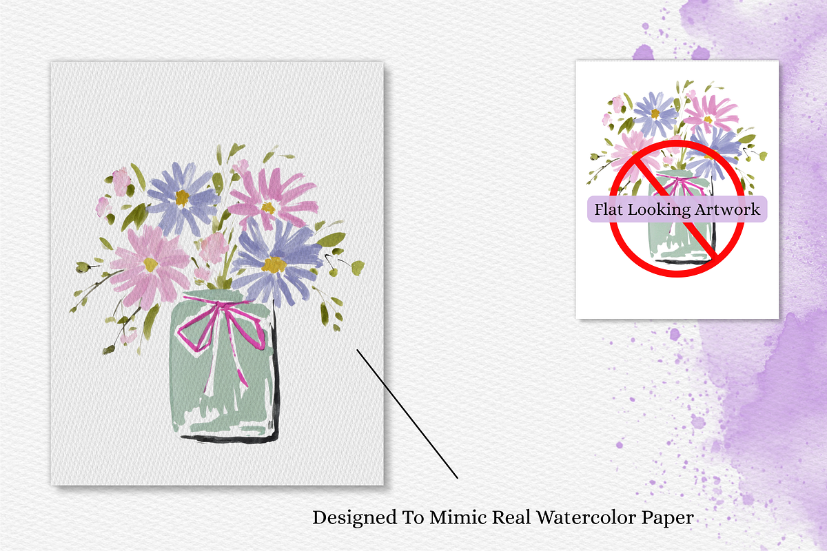 Procreate Watercolor Paper Canvas, a Layer Style Add-On by Wicked Creative (Photo 2 of 7)