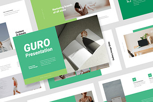 Guro : Green Business Powerpoint, a Presentation Template by Punkl Camp