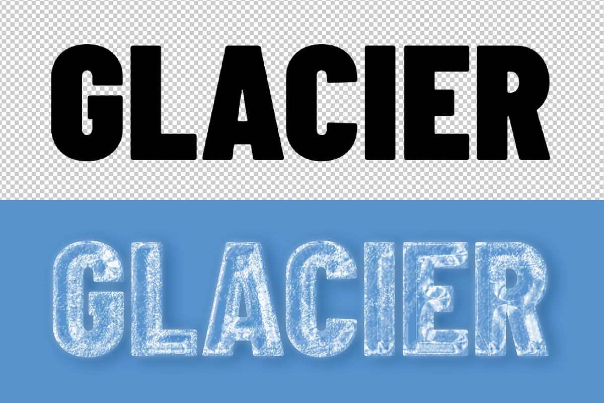Glacier Cold Ice Frozen Text Effect, a Layer Style Add-On by studiogstock (Photo 2 of 2)