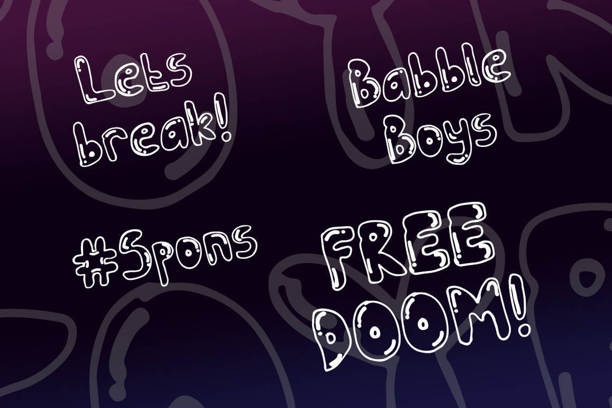 Toyra - Bubble Script Font, a Script Font by Naistudio (Photo 2 of 7)