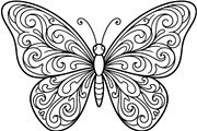 Ornamental Butterfly SVG Bundle, an Object Graphic by Gfx_Store (Thumbnail 8 of 16)