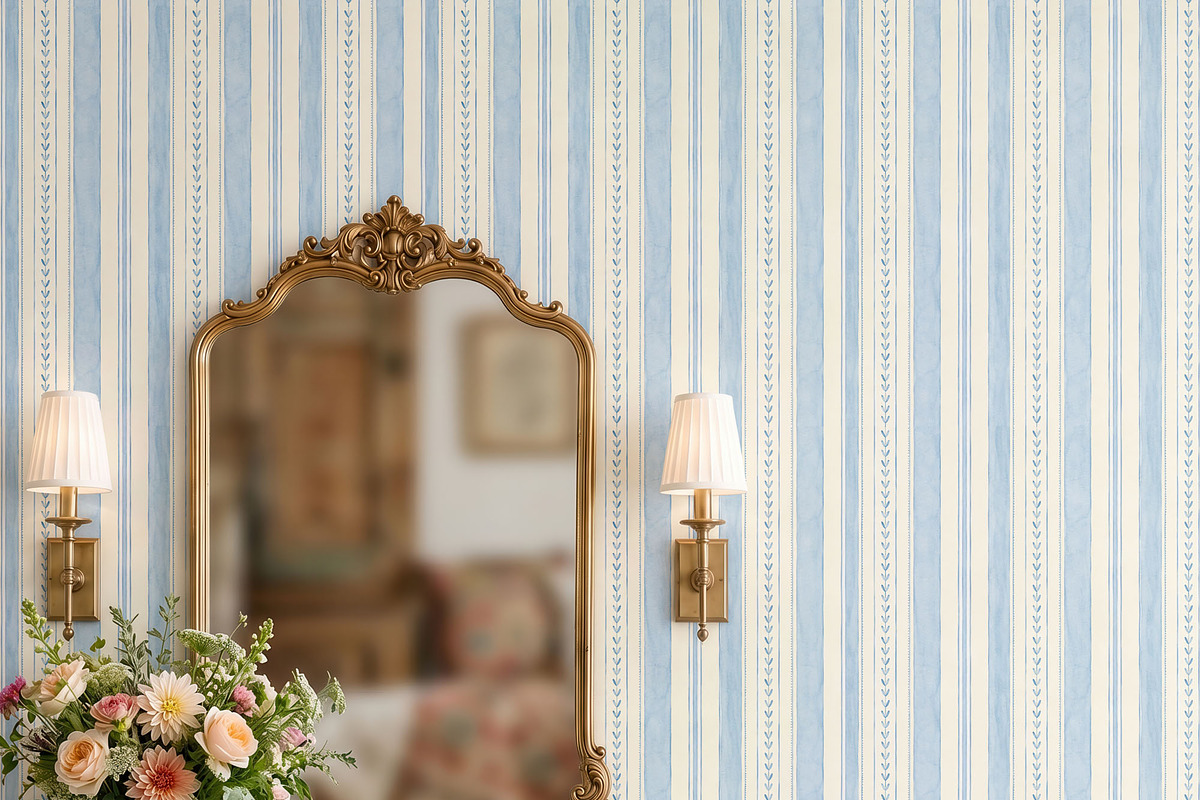Vintage Bathroom Wallpaper Mockup, a Household Mockup by 1001 mockups (Photo 6 of 15)