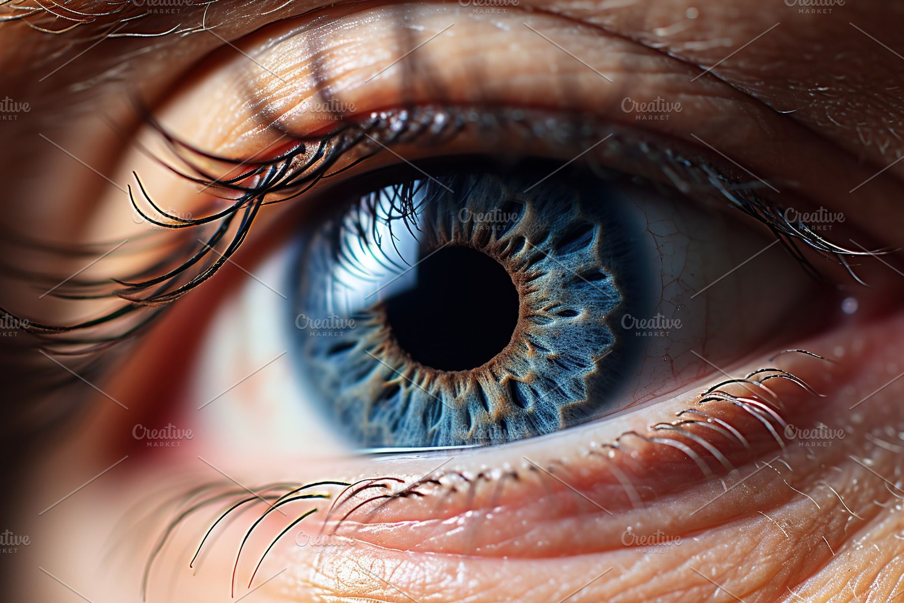 Macro photo of a senior female eye, a Beauty & Fashion Photo by AlyaAnd