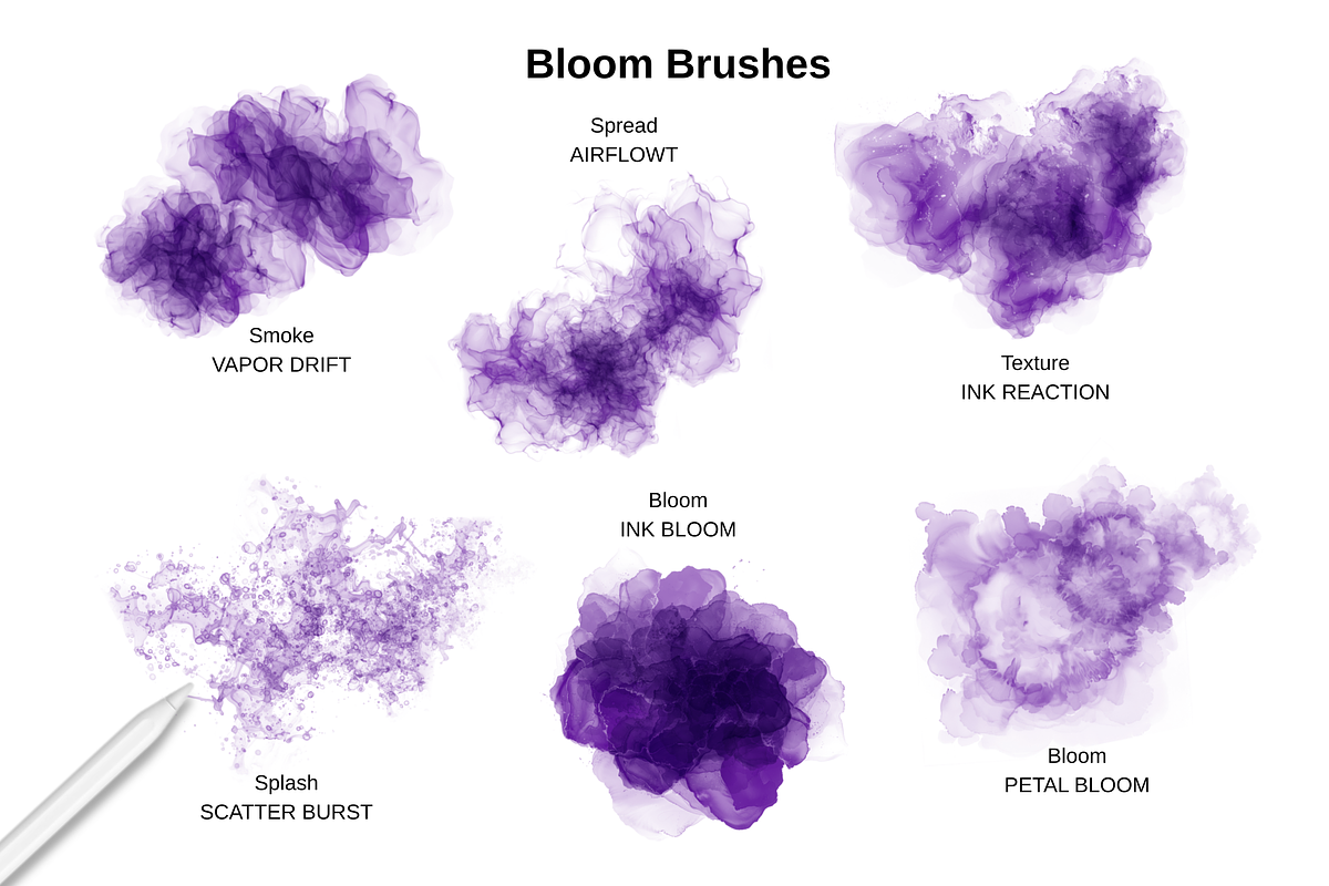 Procreate Alcohol Ink Brushes, a Brush Add-On by HopeArtIllustration (Photo 2 of 8)