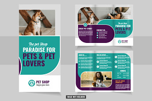 Veterinarian Clinic pet shop trifold, a Brochure Template by Tanuart