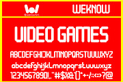 Video Games font, a Font by weknow (Thumbnail 1 of 8)