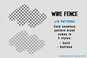 Wire Fence Brush Set for Procreate, a Brush Add-On by AngelfishCreative (Thumbnail 2 of 6)
