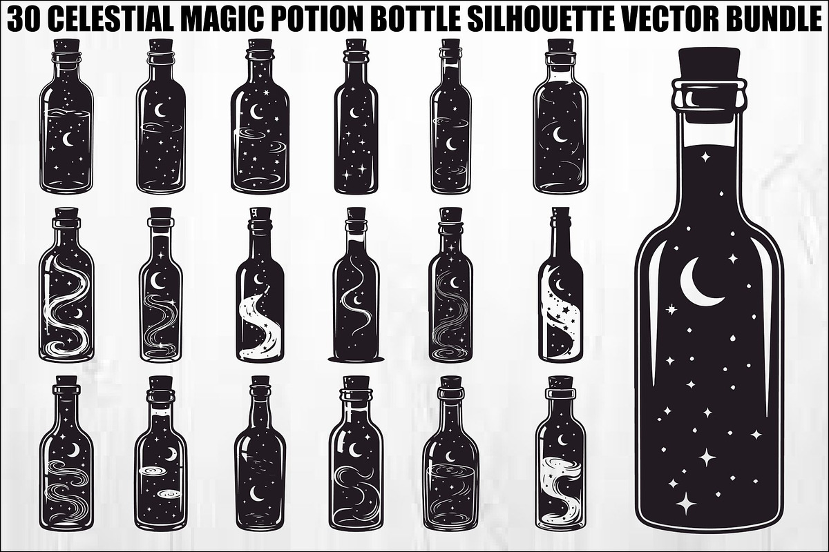 Celestial Magic Potion Bundle, an Illustration by Gaye Art (Photo 1 of 31)