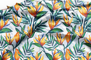 Seamless Pattern Tropical Flower