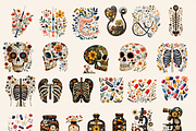 FOLK MEDICAL CLIPART PACK, an Education Illustration by Daring Digies (Thumbnail 2 of 9)
