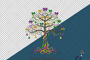 Watercolor Mardi Gras Bead Tree, an Illustration by Creative Art (Thumbnail 6 of 6)