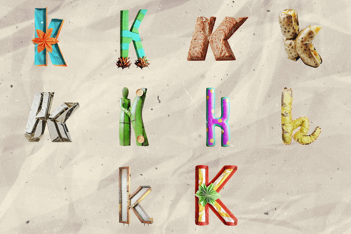 260 Stylized Alphabets (for collage), an Object Graphic by Megan Aili Designs (Photo 12 of 28)