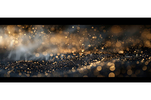 Golden Glitter and Bokeh Light, an Abstract Photo by piter.goskov