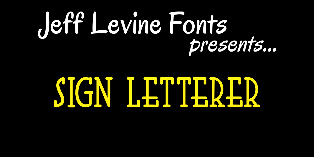 Sign Letterer JNL, a Font by Jeff Levine Fonts