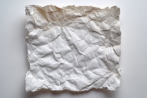 Crumpled White Paper Texture Backgro, a Photo by Pixeness Studio