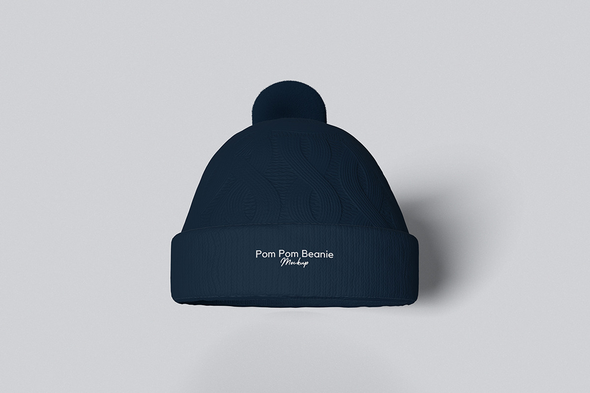 Pom Pom Beanie Mockup, an Advertising Mockup by swsi-studio (Photo 5 of 5)