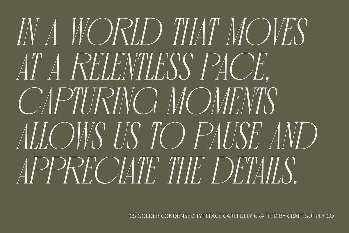 CS Golder – Condensed Font, a Serif Font by Craft Supply Co. (Photo 4 of 8)