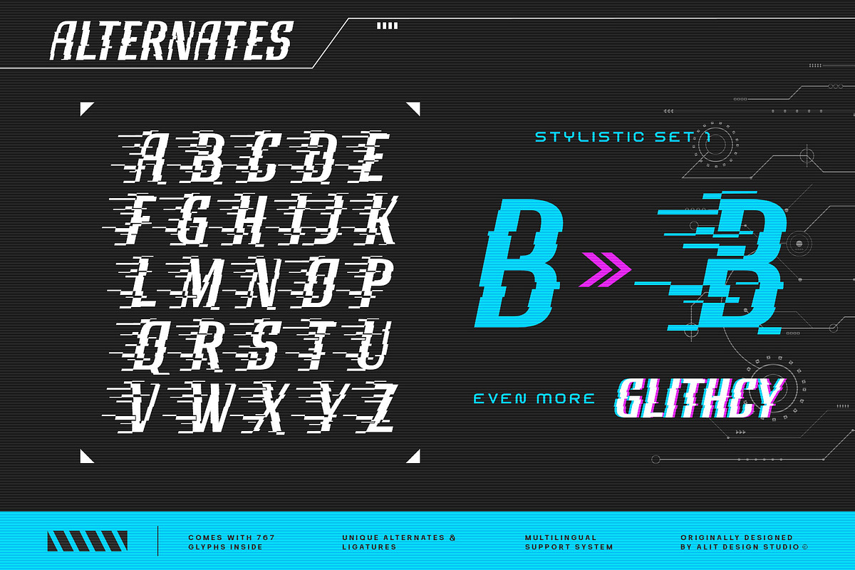 Cyberend Typeface, a Sans Serif Font by alit design (Photo 7 of 20)