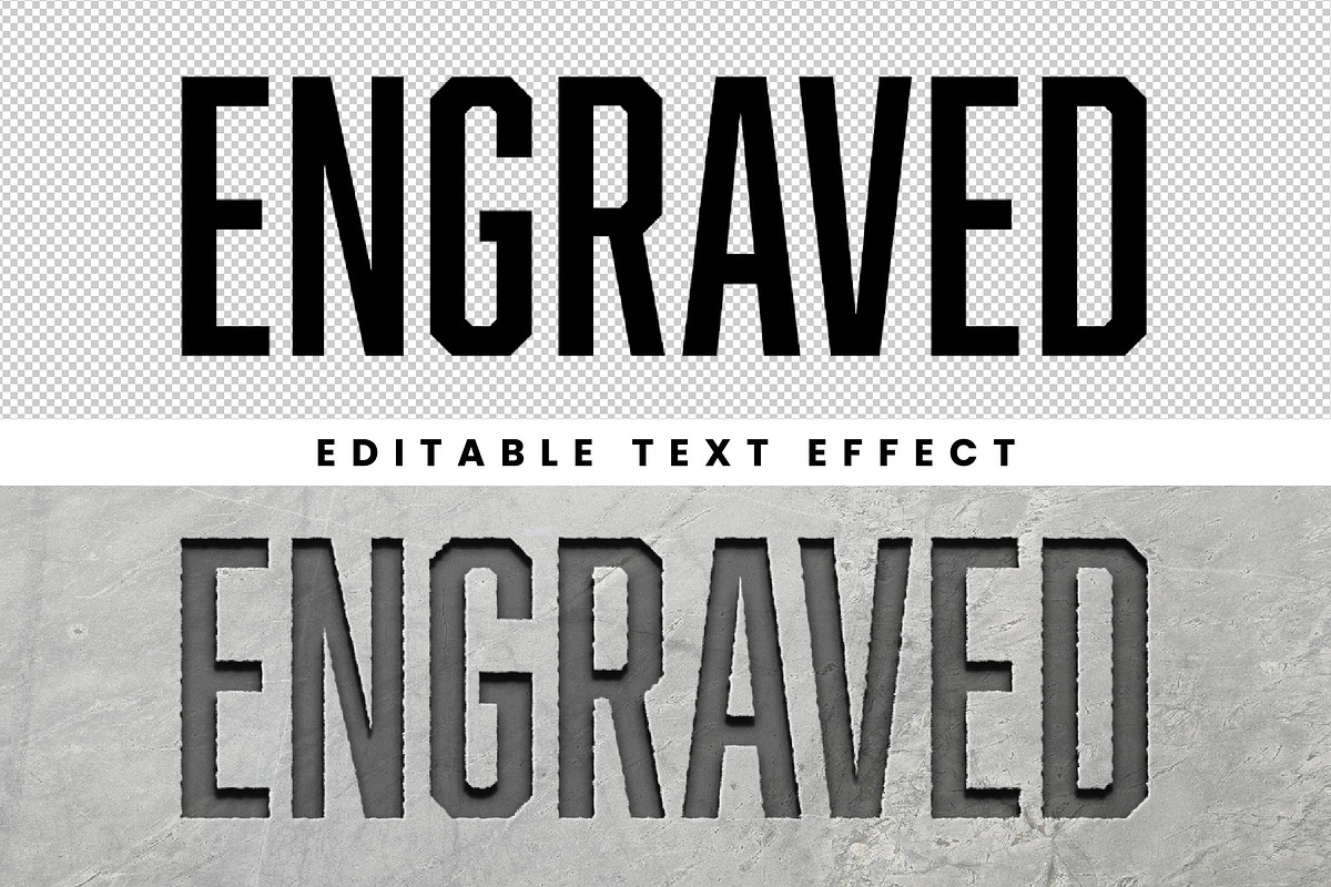 Engraved Text Effect, a Layer Style Add-On by studiogstock (Photo 2 of 2)