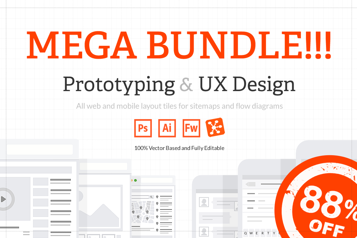 SALE!!!!! UX Web & Mobile Tile, a Templates & Theme by firetuts (Photo 1 of 5)