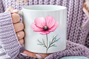 Watercolor Cosmos Flower Clipart, an Illustration by Dream Creation (Thumbnail 7 of 7)