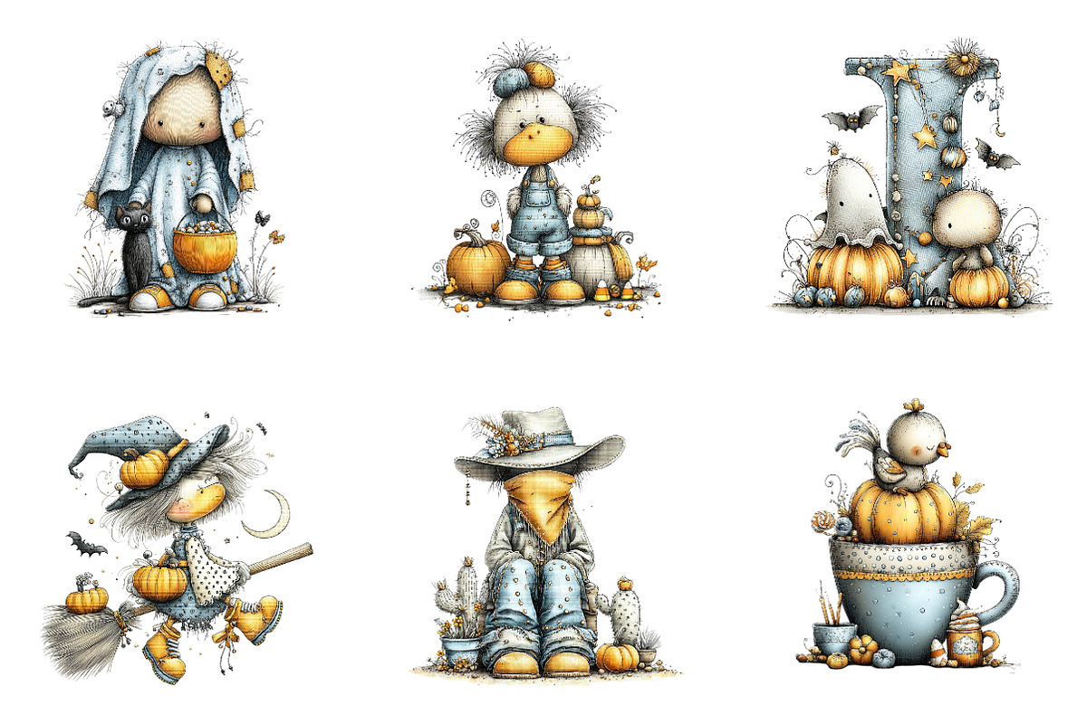 Halloween Embroidery Designs, a Seasonal Illustration by CreationArt (Photo 2 of 4)