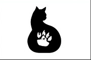 Paw Cutout Cat Clipart Bundle, an Illustration by jahid234 (Thumbnail 2 of 9)