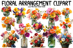 Floral arrangement clipart, an Illustration by Designworld