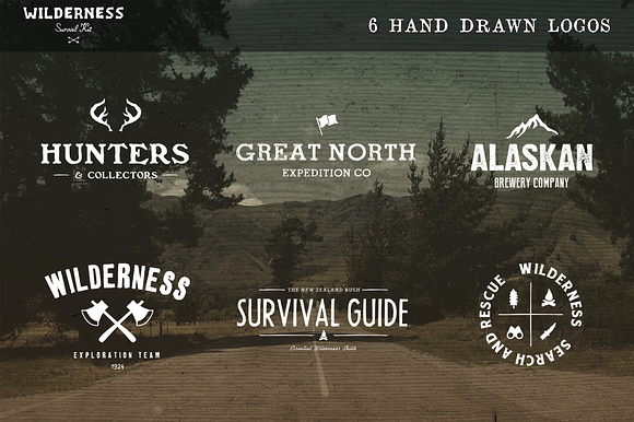 6 Hand Drawn Logos + Bonus Icons preview 6