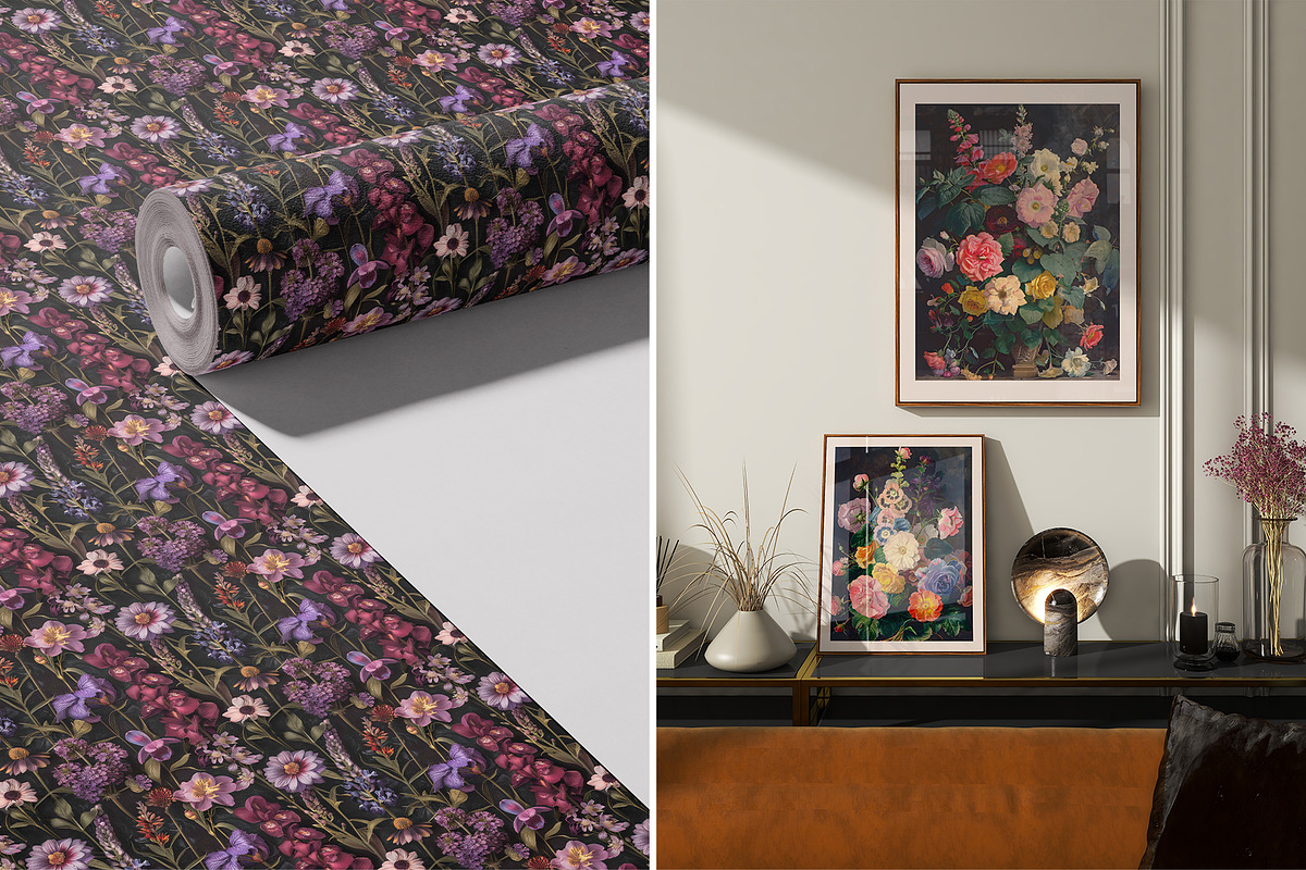 Dutch Floral Patterns - part 2, a Pattern Graphic by Ninterints