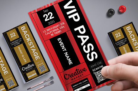 Multipurpose VIP Pass 021, a Card Template by Tzochko